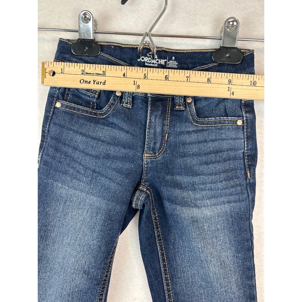 Girls Jordache Bootcut Stretch Denim Jeans Girls Size 5 Dark Wash - Picture 6 of 9